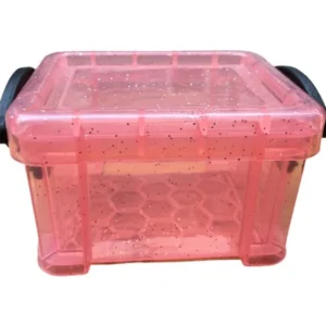 กล่องพลาสติกขนาดเล็กพร้อมฝาปิดล็อค สีชมพู Mini Organizer คอนเทนเนอร์สําหรับเครื่องประดับลูกปัดสินค้าขนาดเล็กอุปกรณ์เสริม Home Office