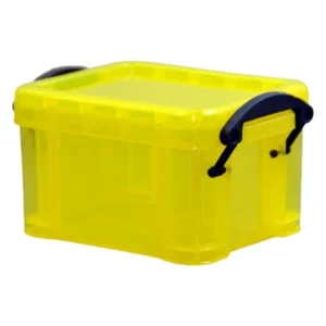 กล่องพลาสติกขนาดเล็กพร้อมฝาปิดล็อค สีเหลือง Mini Organizer คอนเทนเนอร์สําหรับเครื่องประดับลูกปัดสินค้าขนาดเล็กอุปกรณ์เสริม Home Office
