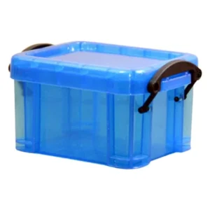 กล่องพลาสติกขนาดเล็กพร้อมฝาปิดล็อค สีฟ้า Mini Organizer คอนเทนเนอร์สําหรับเครื่องประดับลูกปัดสินค้าขนาดเล็กอุปกรณ์เสริม Home Office