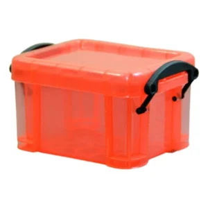 กล่องพลาสติกขนาดเล็กพร้อมฝาปิดล็อค สีส้ม Mini Organizer คอนเทนเนอร์สําหรับเครื่องประดับลูกปัดสินค้าขนาดเล็กอุปกรณ์เสริม Home Office