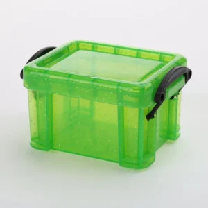 กล่องพลาสติกขนาดเล็กพร้อมฝาปิดล็อค สีเขียว Mini Organizer คอนเทนเนอร์สําหรับเครื่องประดับลูกปัดสินค้าขนาดเล็กอุปกรณ์เสริม Home Office