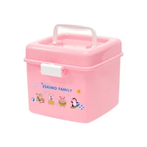 Eskimo LC6 กล่องมินิพาสเทล (13x14x11.5 cm) หูหิ้วสุดคิวท์ สีชมพู